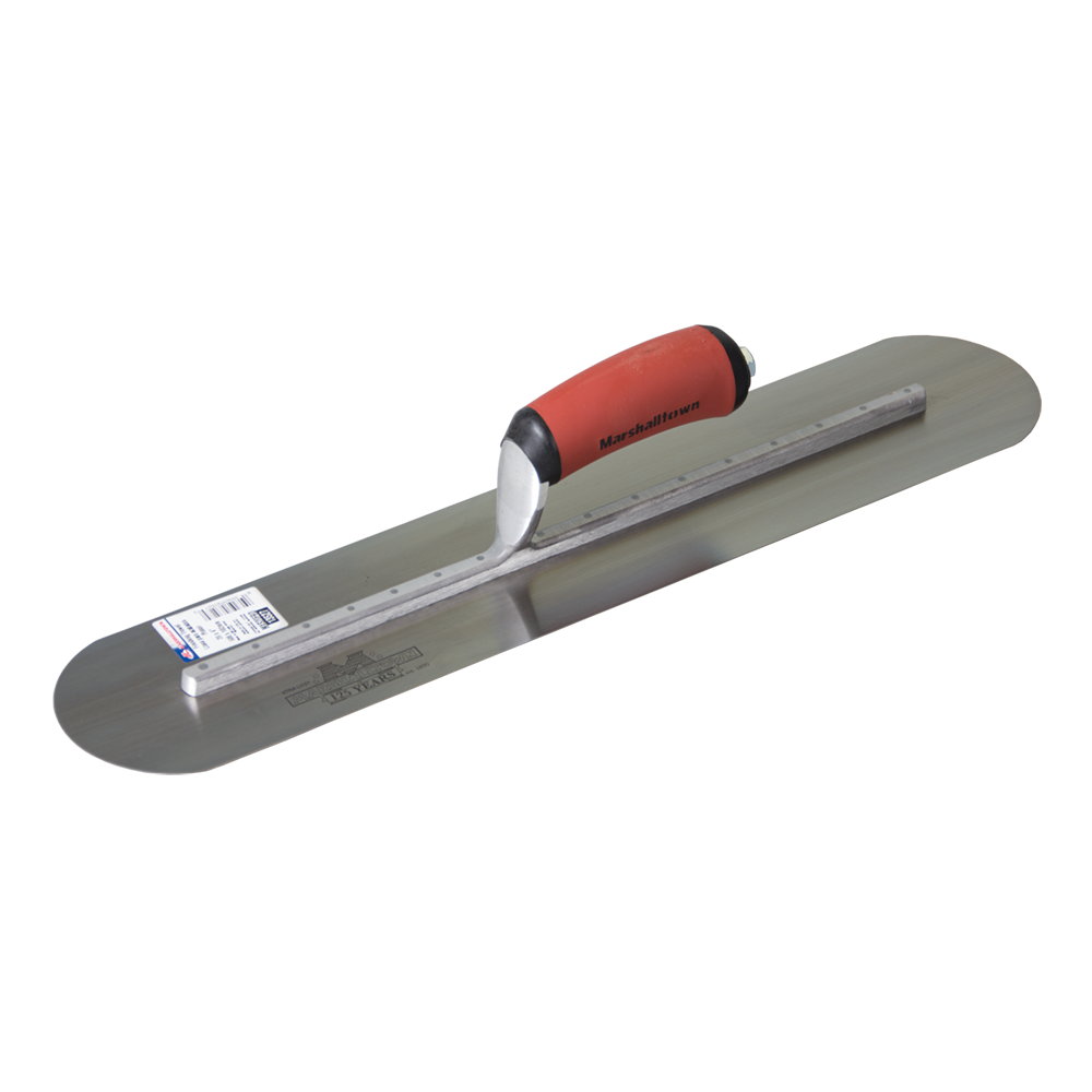 MARSHALLTOWN #CARBON STEEL ROUND ENDS FINISHING TROWEL - 500mm x 100mm