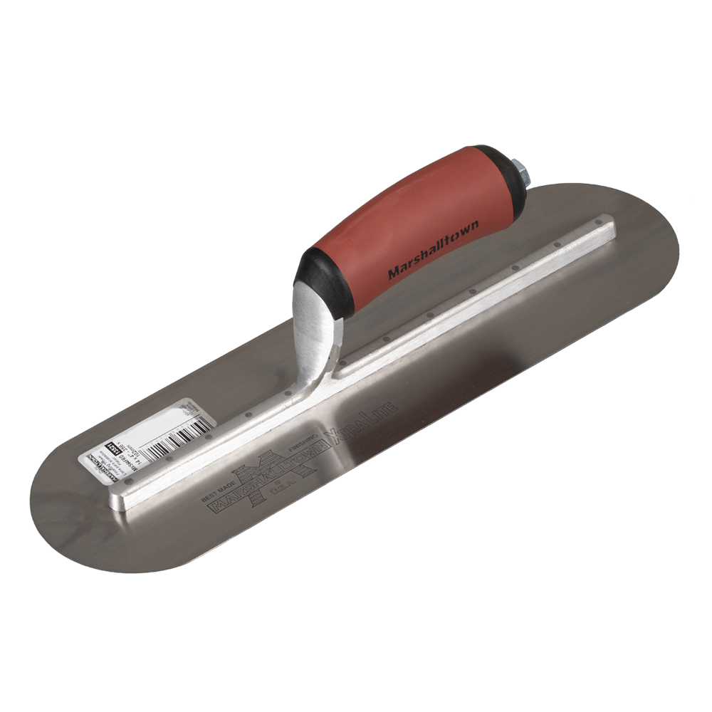 MARSHALLTOWN #CARBON STEEL ROUND ENDS FINISHING TROWEL - 350mm x 100mm