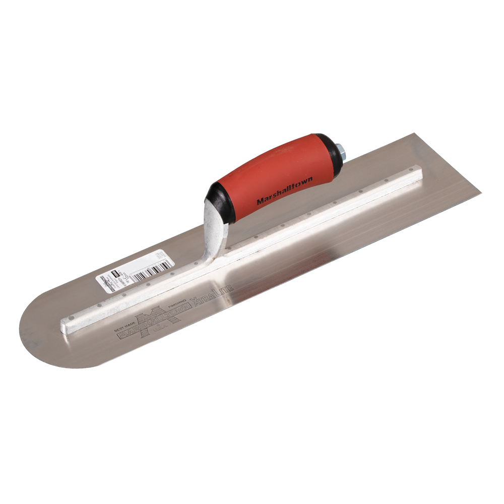 MARSHALLTOWN #CARBON STEEL ONE ROUND END FINISHING TROWEL - 400mm x 100mm