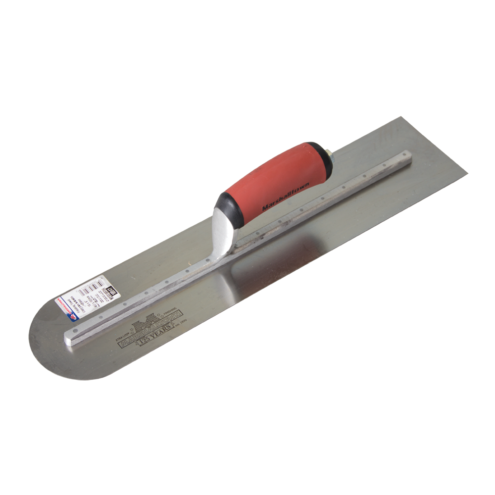 MARSHALLTOWN #CARBON STEEL ONE ROUND END FINISHING TROWEL - 450mm x 100mm