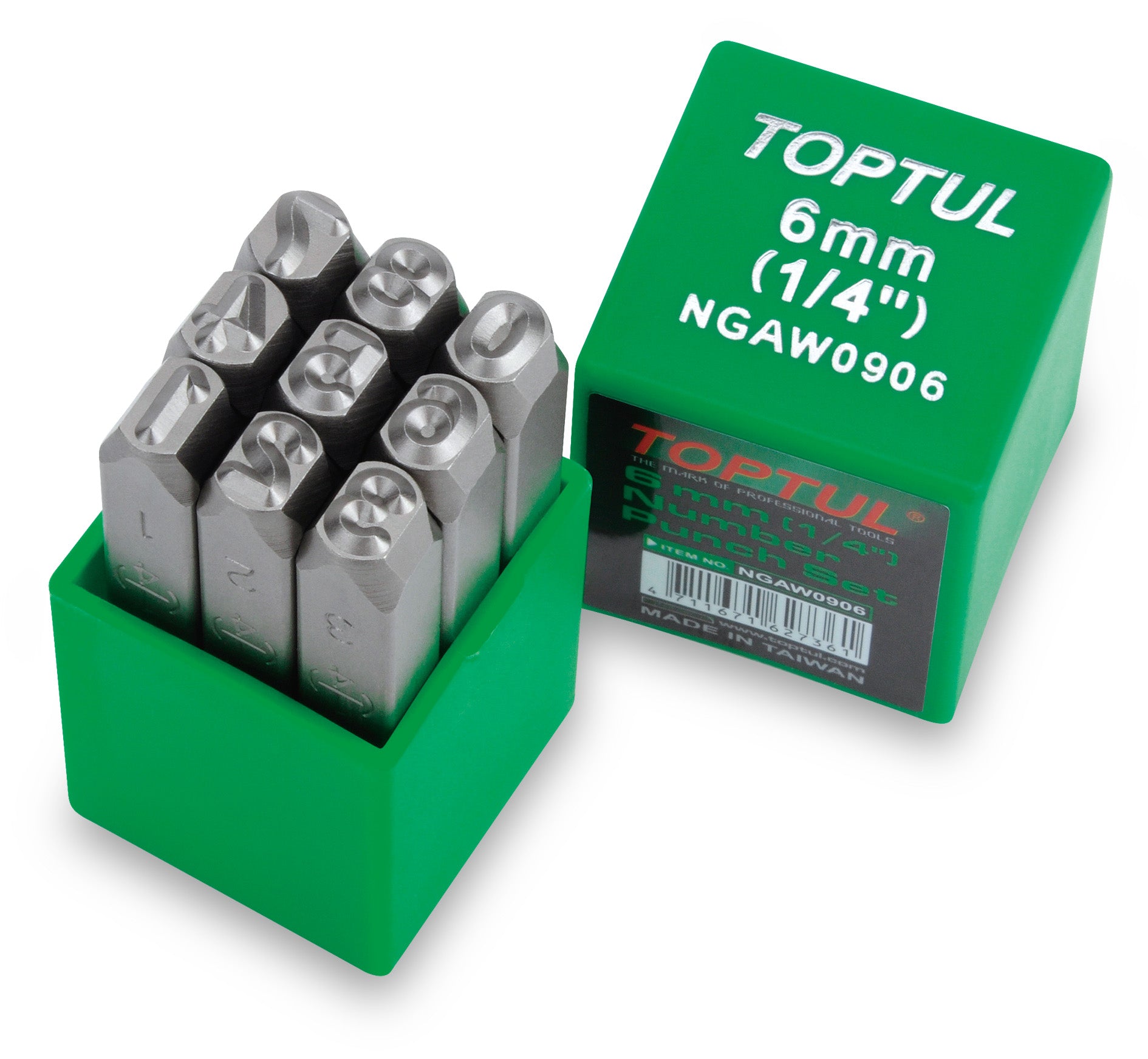 Toptul Number Punch Set 9pcs 6mm