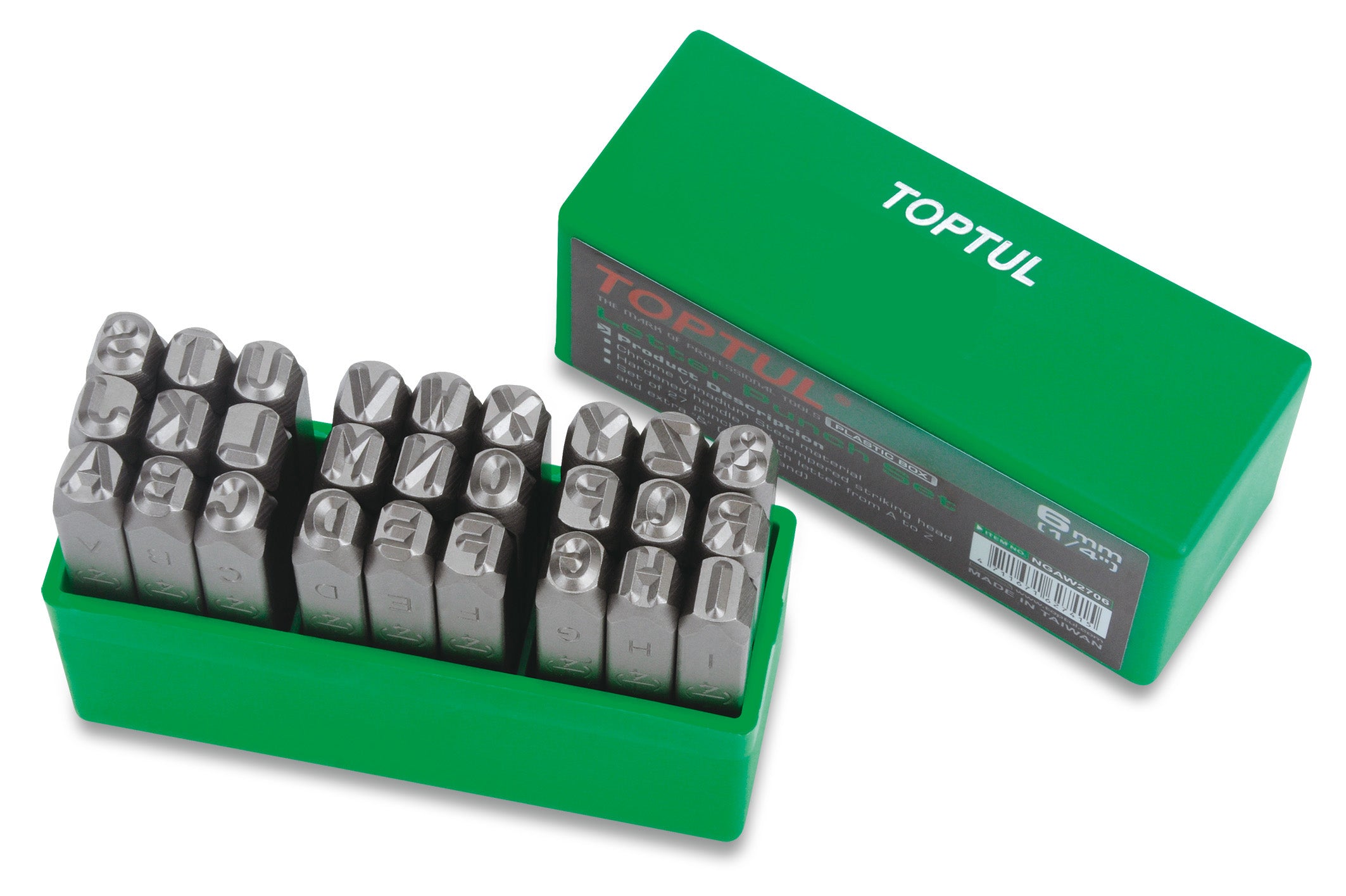 Toptul Letter Punch Set 27pcs 3mm