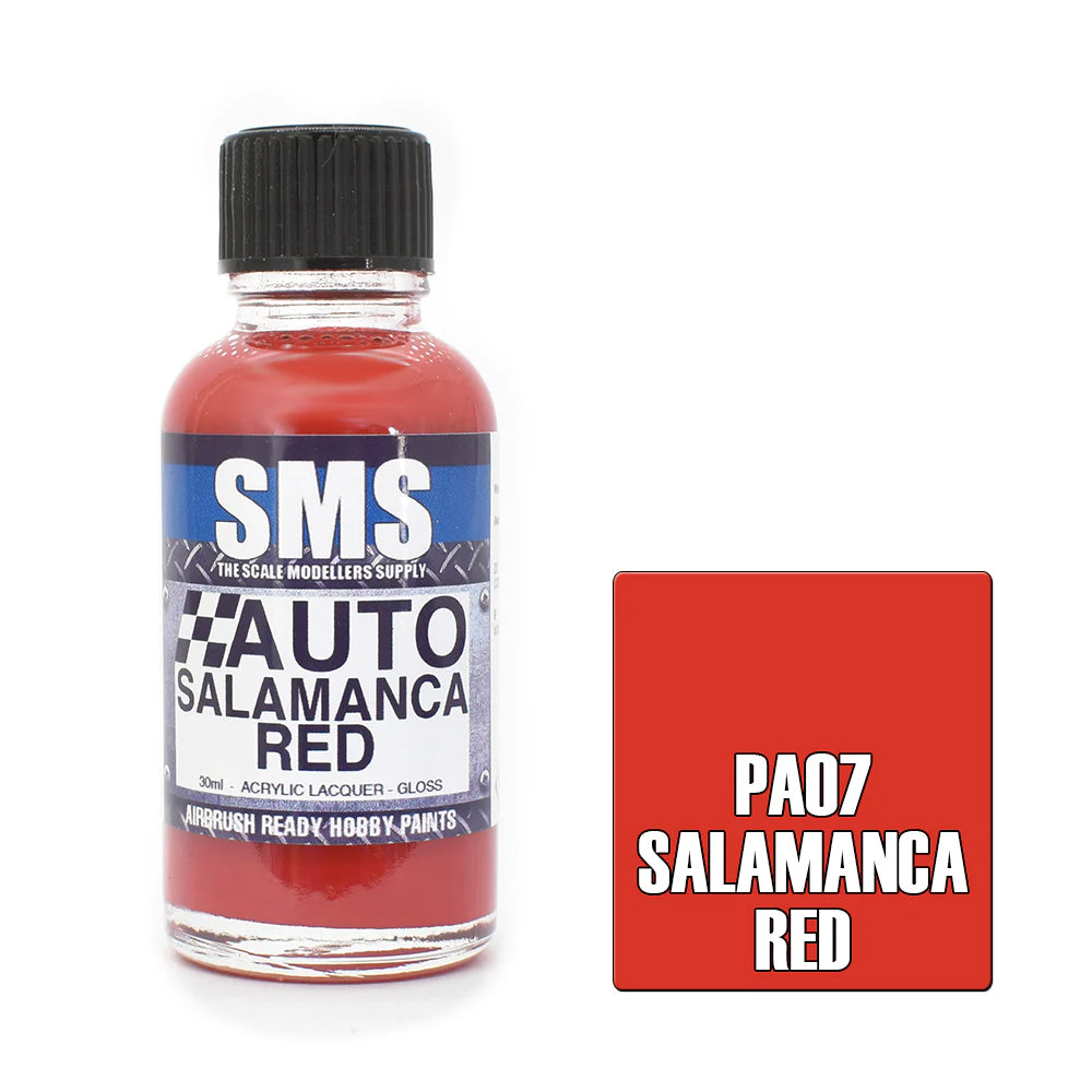 SMS Airbrush paint 30Ml Auto Colour Salamanca Red Scale Modellers Supply