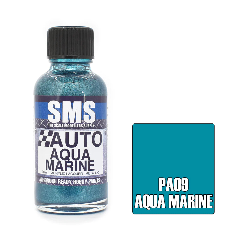 SMS Airbrush paint 30Ml Auto Aqua Marine Scale Modellers Supply
