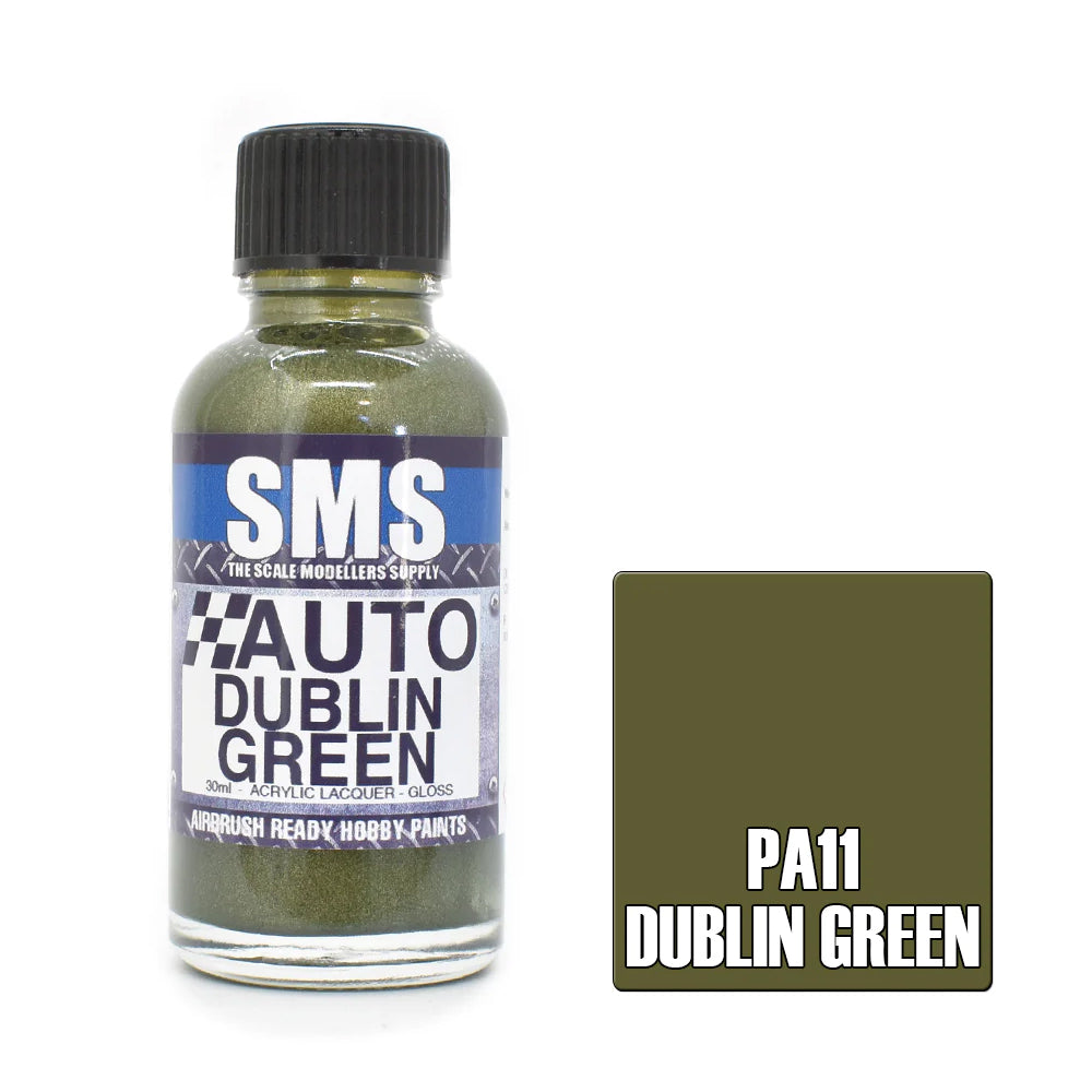 SMS Airbrush paint 30Ml Auto Dublin Green Scale Modellers Supply