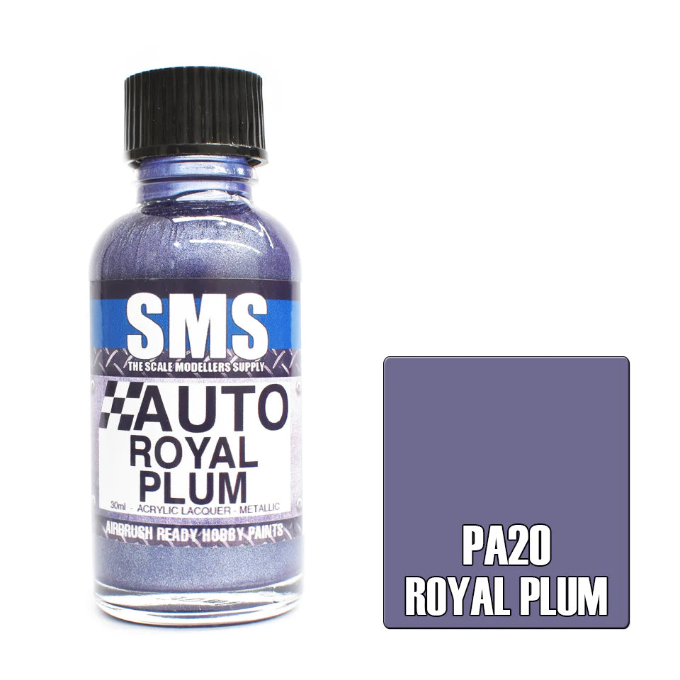 SMS Airbrush paint 30Ml Auto Colour Royal Plum Scale Modellers Supply