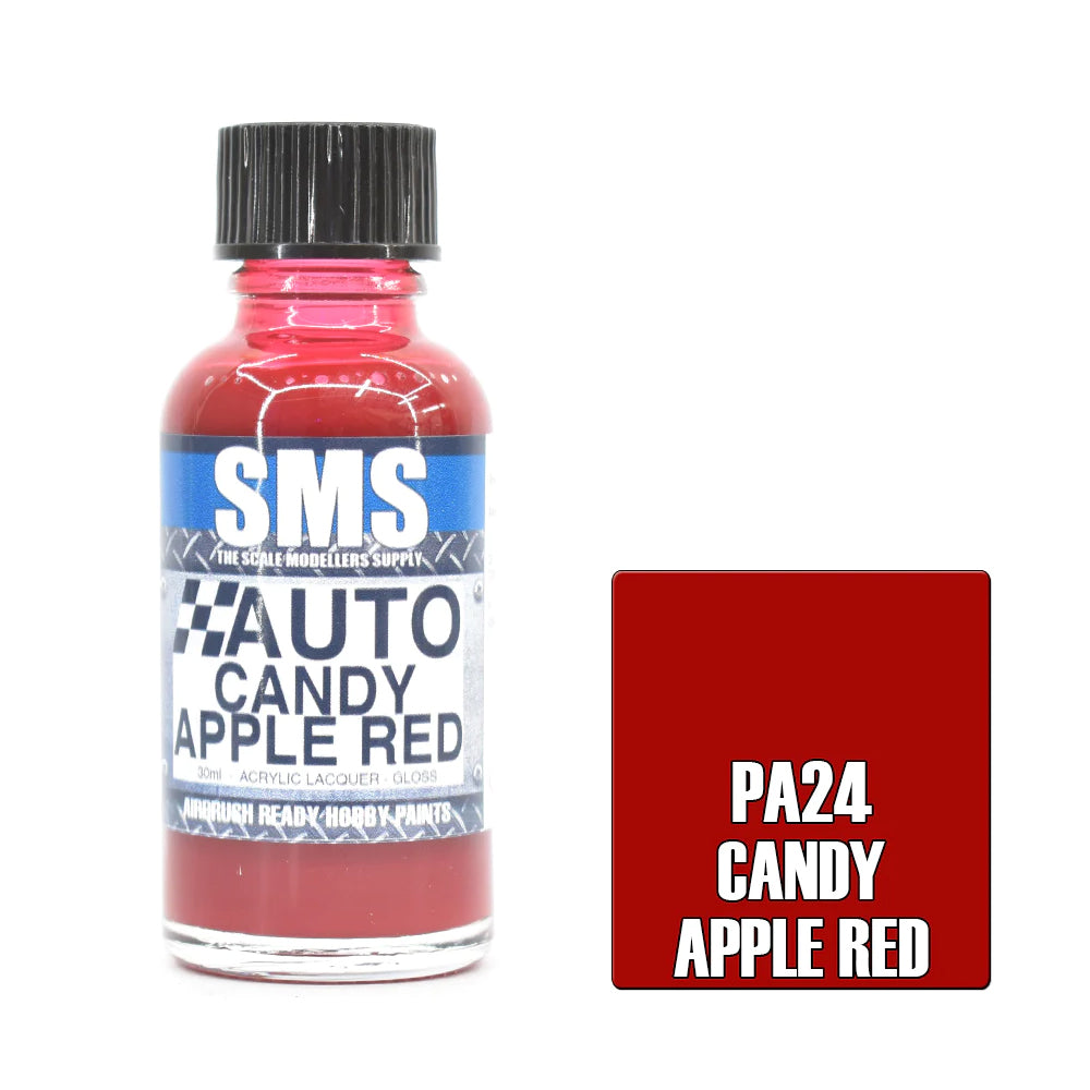 SMS Airbrush paint 30Mlcandy Apple Red Acrylic Lacquer Scale Modellers Supply
