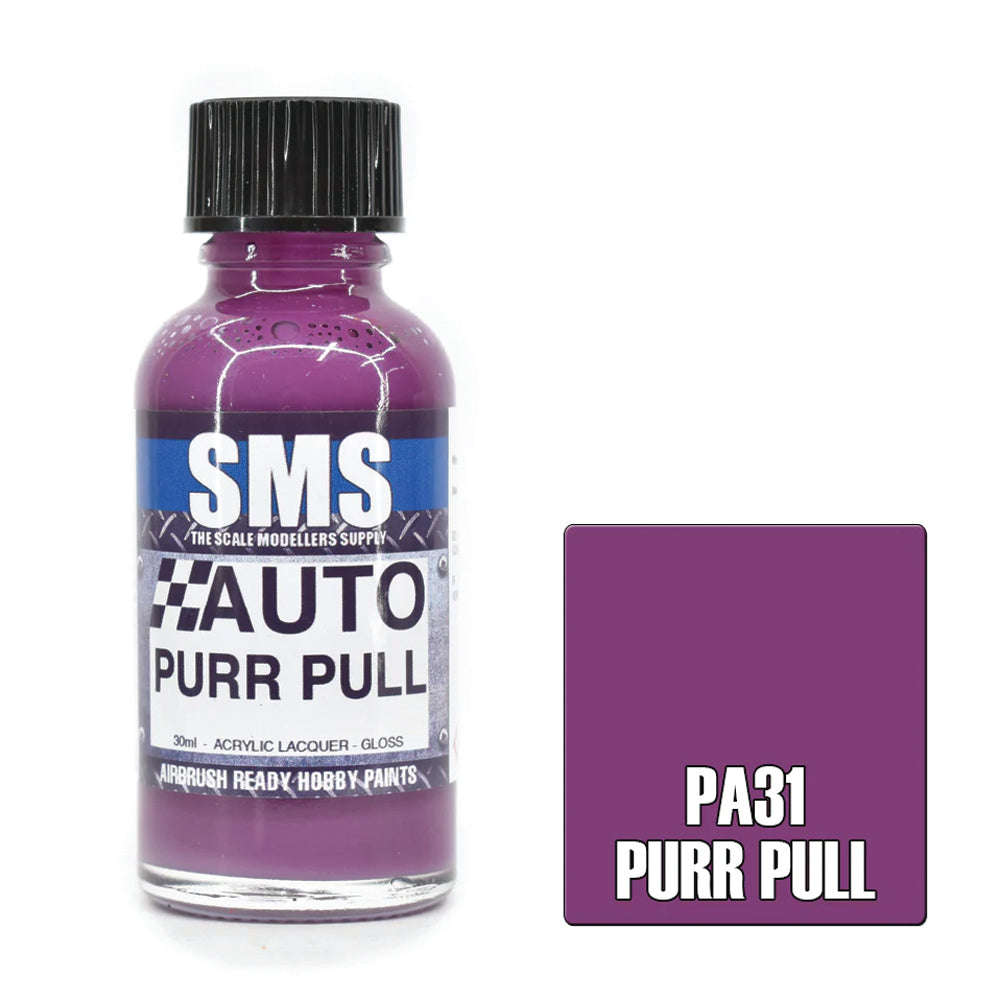 SMS Airbrush paint 30Ml Purr Pull Acrylic Lacquer Scale Modellers Supply