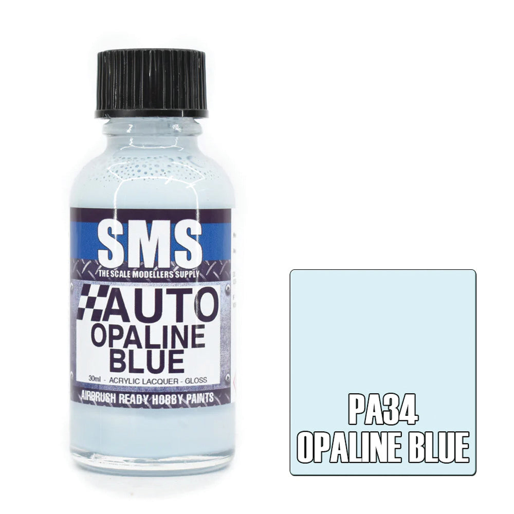 SMS Airbrush paint 30Ml Opaline Blue Acrylic Lacquer Scale Modellers Supply