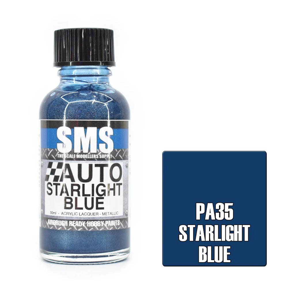 SMS Airbrush paint 30Ml Starlight Blue Acrylic Lacquer Scale Modellers Supply