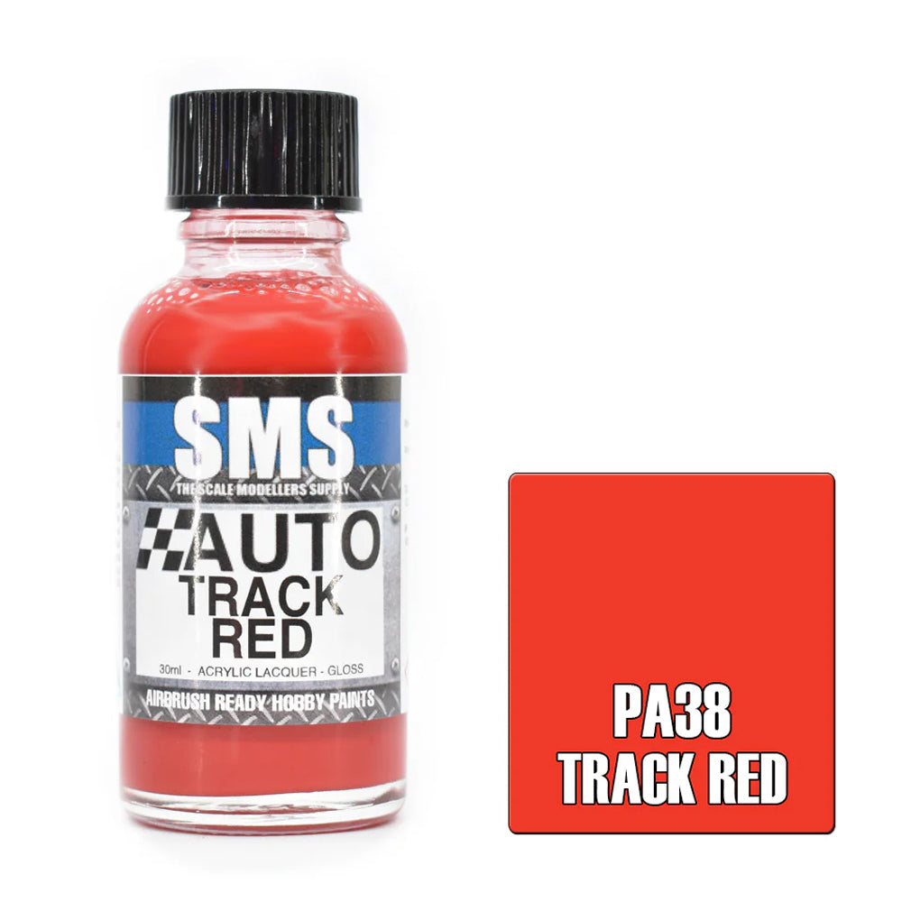 SMS Airbrush paint 30Ml Track Red Acrylic Lacquer Scale Modellers Supply