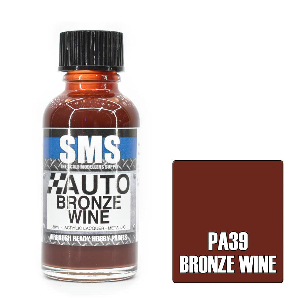 SMS Airbrush paint 30Ml Bronze Wine Acrylic Lacquer Scale Modellers Supply