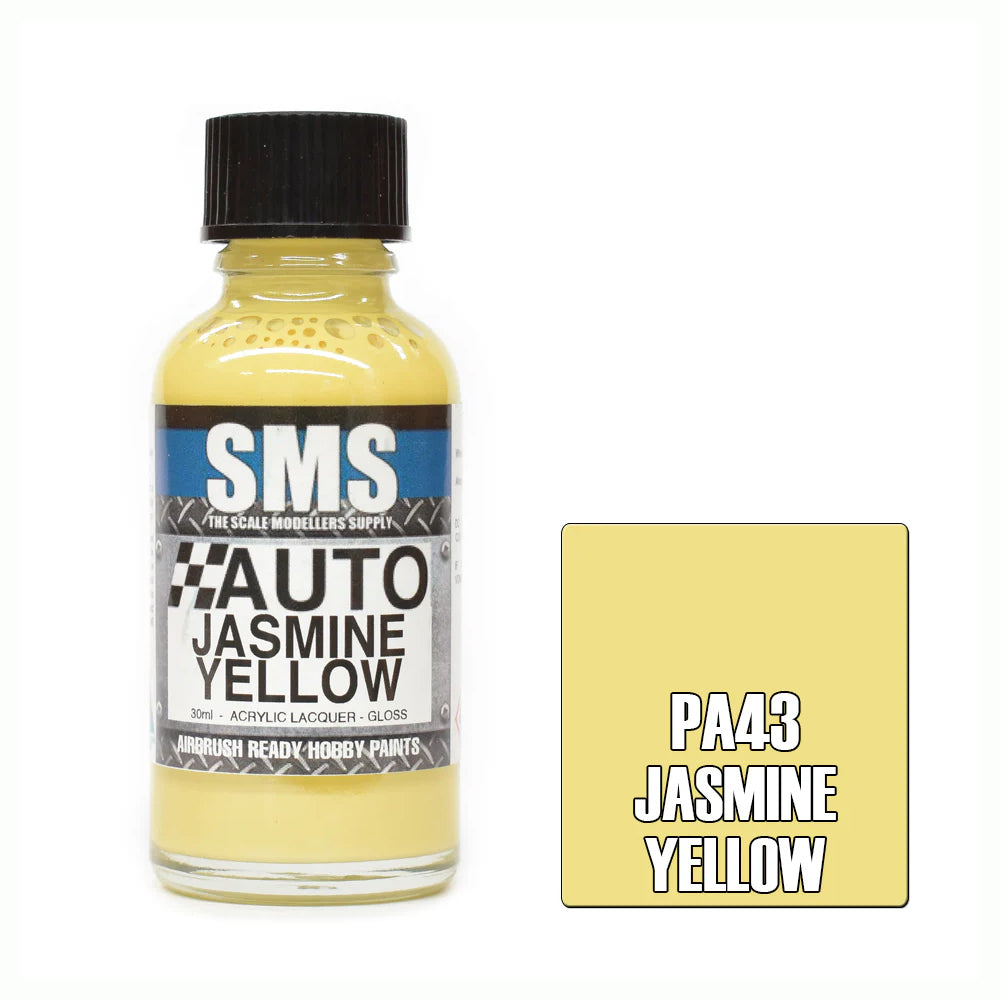 SMS Airbrush paint 30Ml Jasmin Yellow Acrylic Lacquer Scale Modellers Supply