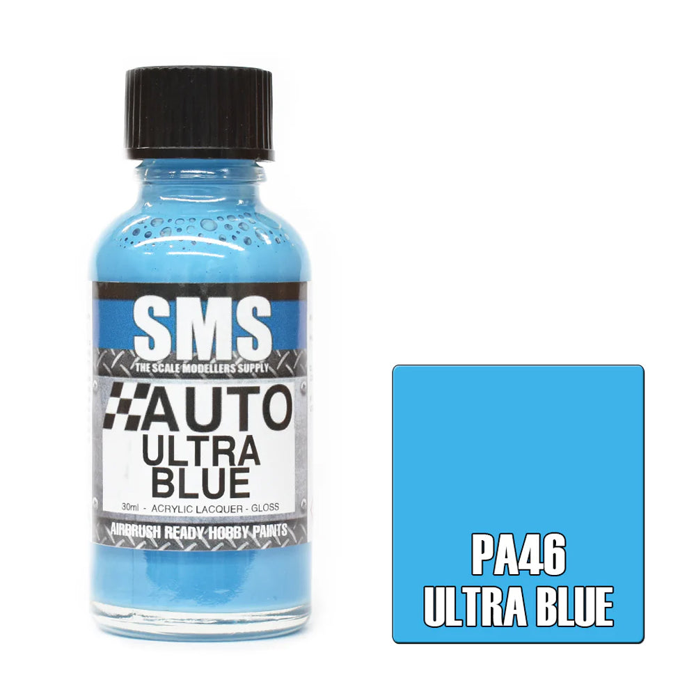 SMS Airbrush paint 30Ml Ultra Blue Acrylic Lacquer Scale Modellers Supply