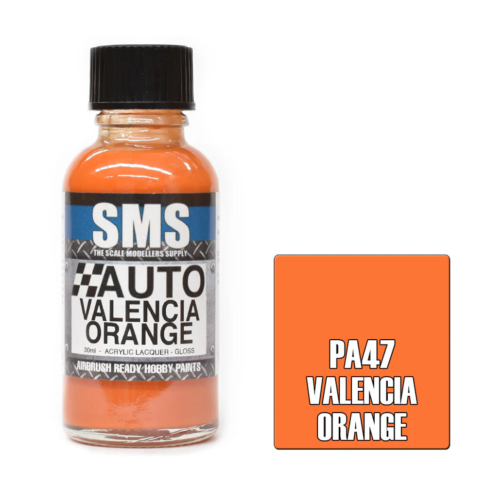 SMS Airbrush paint 30Ml Valencia Orange Acrylic Lacquer Scale Modellers Supply