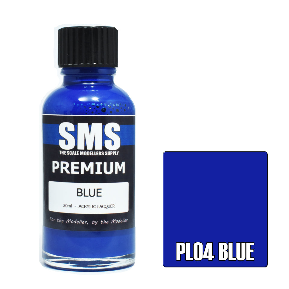 SMS Airbrush paint 30Ml Premium Blue Acrylic Lacquer Scale Modellers Supply
