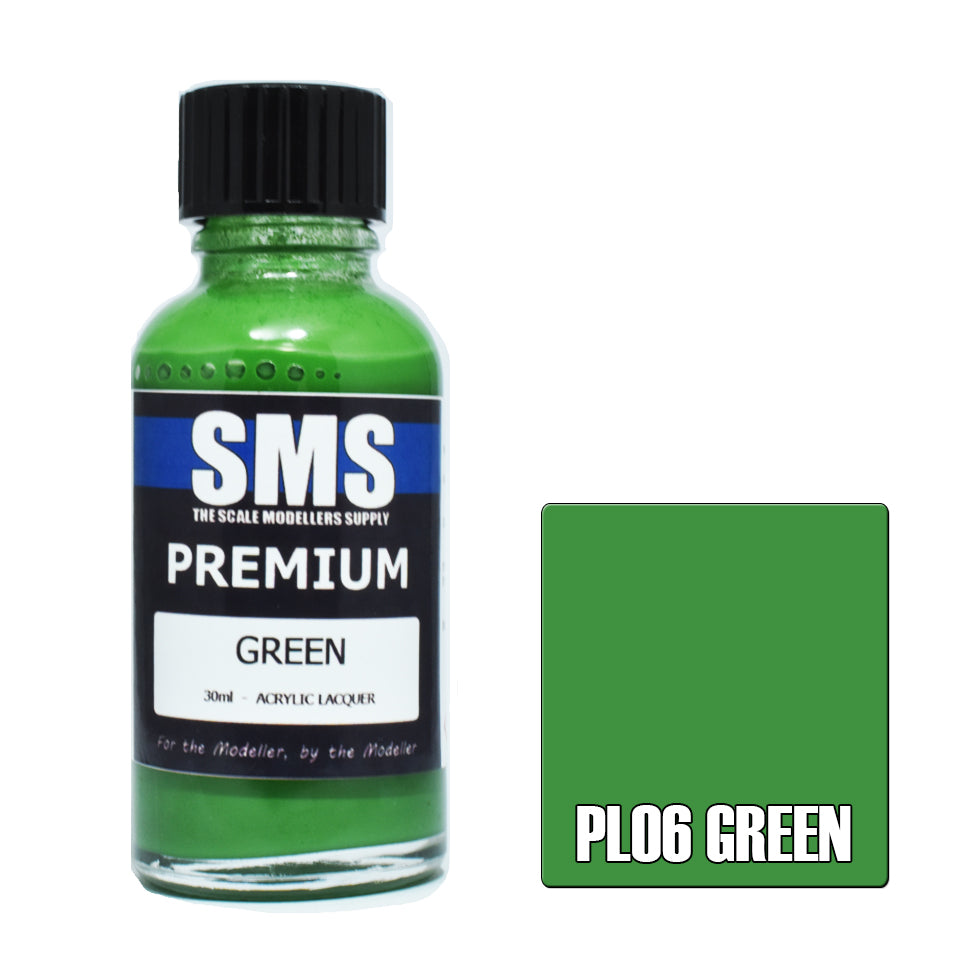 SMS Airbrush paint 30Ml Premium Green Acrylic Lacquer Scale Modellers Supply