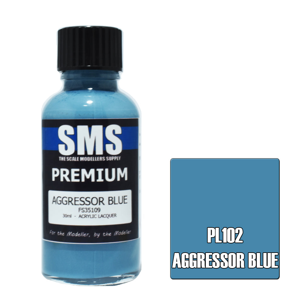 SMS Airbrush paint 30Ml Premium Aggressor Blue Acrylic Lacquer Scale Modellers Supply