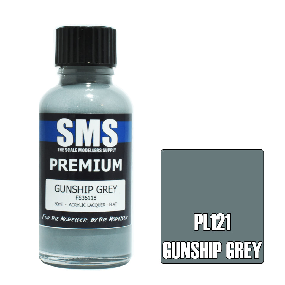 SMS Airbrush paint 30Ml Premium Gunship Grey Acrylic Lacquer Scale Modellers Supply
