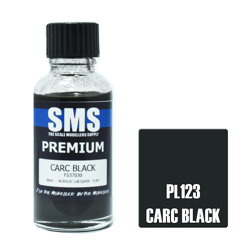 SMS Airbrush paint 30Ml Premium Carc Black Acrylic Lacquer Scale Modellers Supply