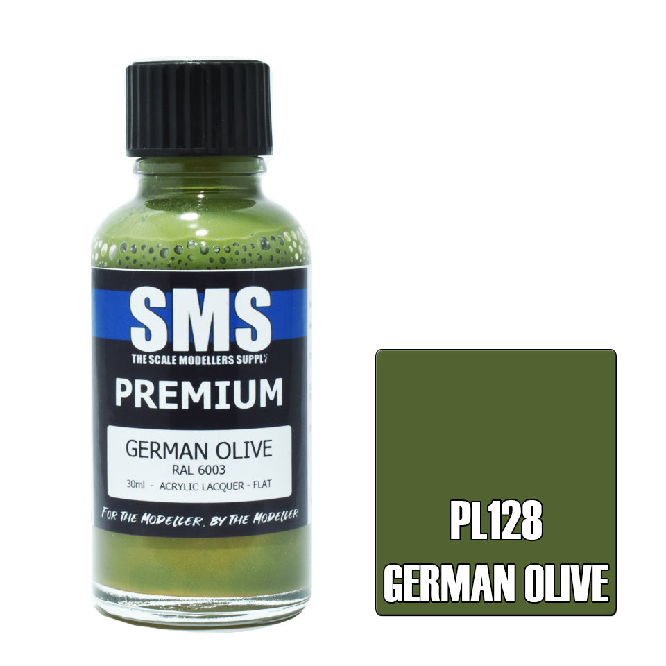 SMS Airbrush paint 30Ml Premium German Olive Acrylic Lacquer Scale Modellers Supply