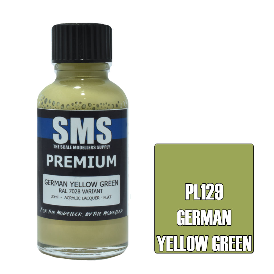 AIR BRUSH PAINT 30ML PREMIUM GERMAN YELLOW GREEN ACRYLIC LACQUER SCALE MODELLERS SUPPLY