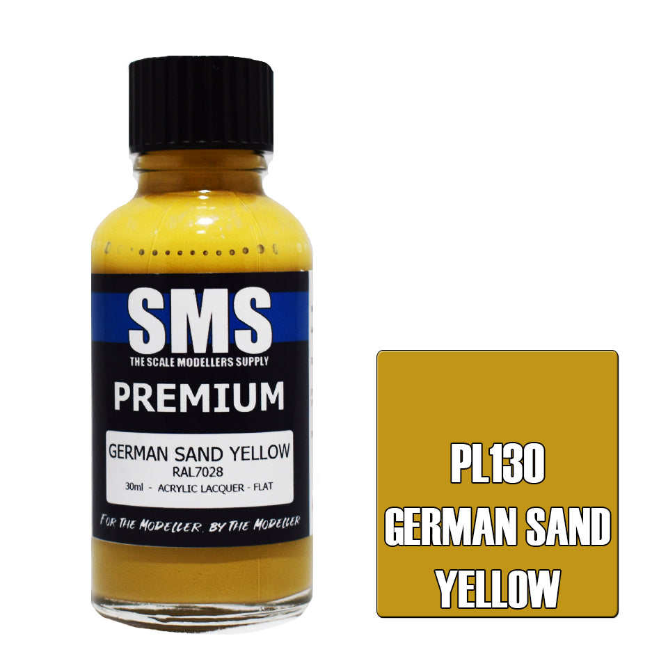 SMS Airbrush paint 30Ml Premium German Sand Yellow Acrylic Lacquer Scale Modellers Supply