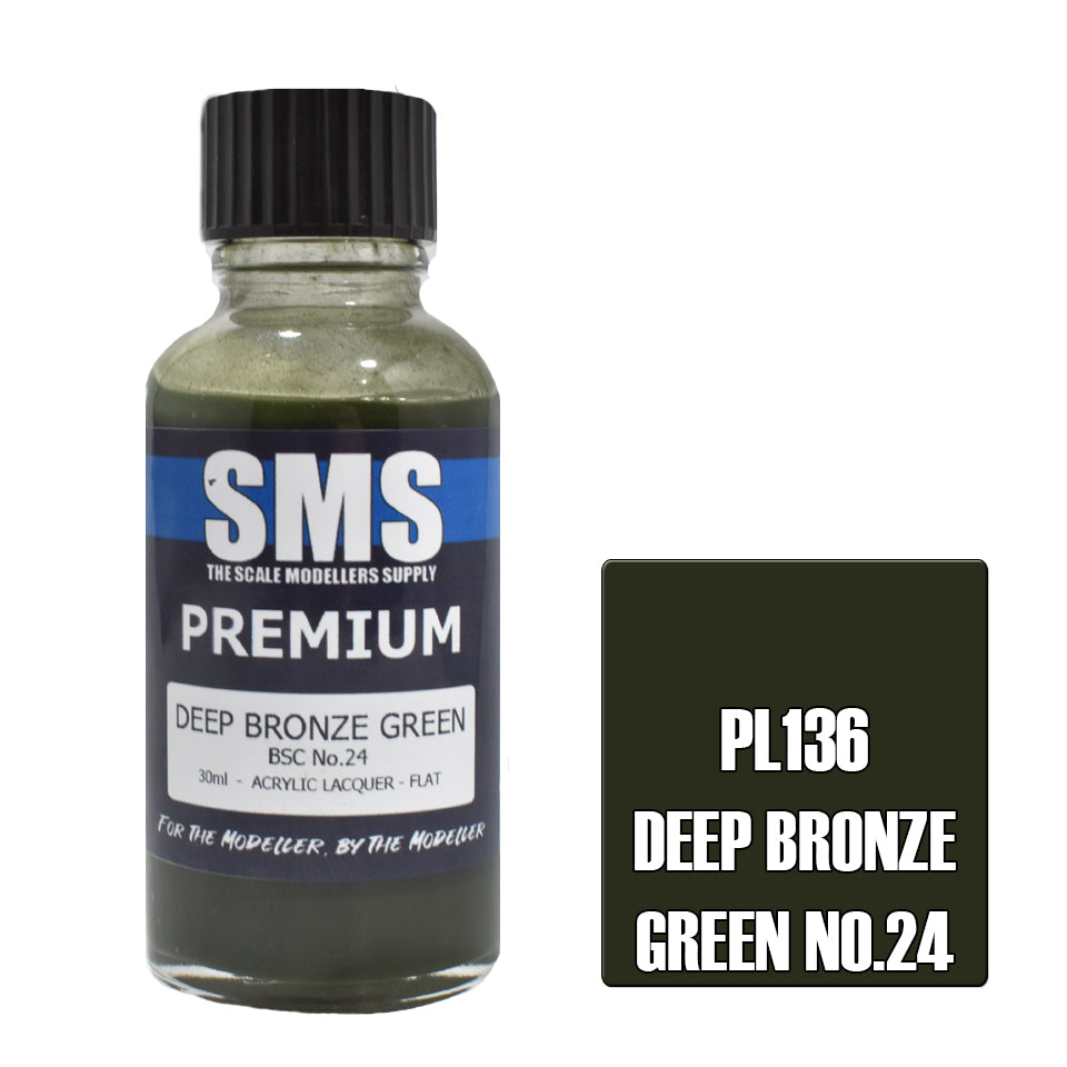 SMS Airbrush paint 30Ml Premium Deep Bronze Green Acrylic Lacquer Scale Modellers Supply