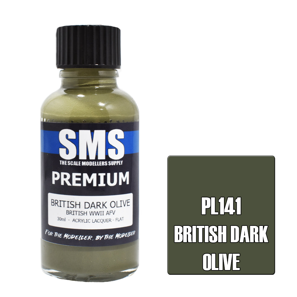 SMS Airbrush paint 30Ml Premium British Dark Olive Acrylic Lacquer Scale Modellers Supply
