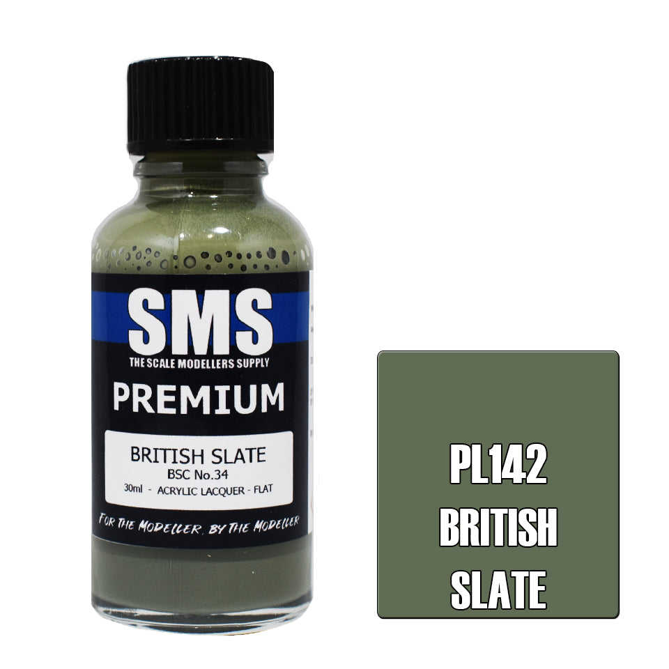 SMS Airbrush paint 30Ml Premium British Slate Acrylic Lacquer Scale Modellers Supply
