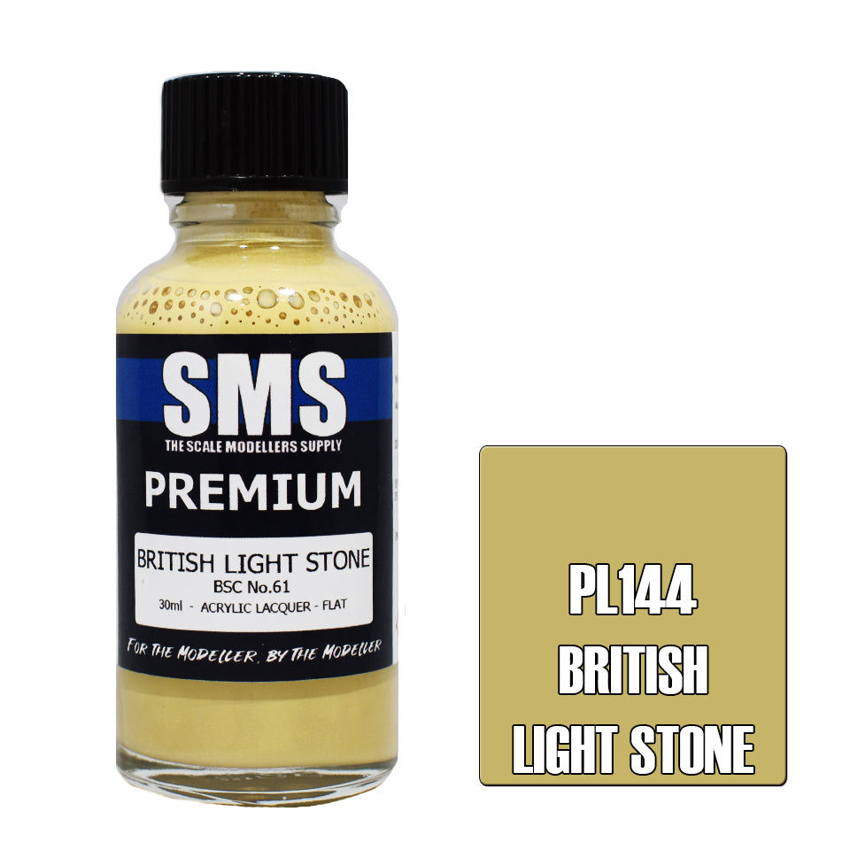 SMS Airbrush paint 30Ml Premium British Light Stone Acrylic Lacquer Scale Modellers Supply