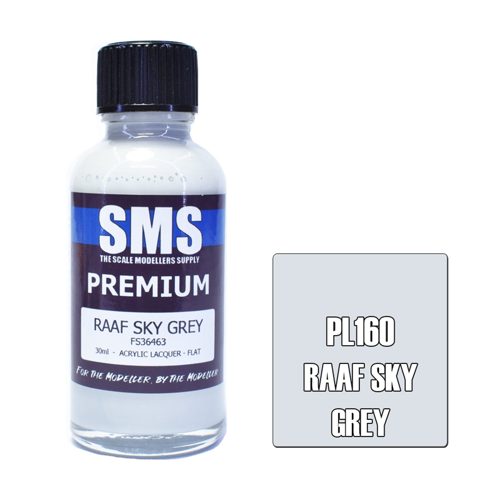 SMS Airbrush Paint 30ML PREMIUM RAAF SKY GREY ACRYLIC LACQUER