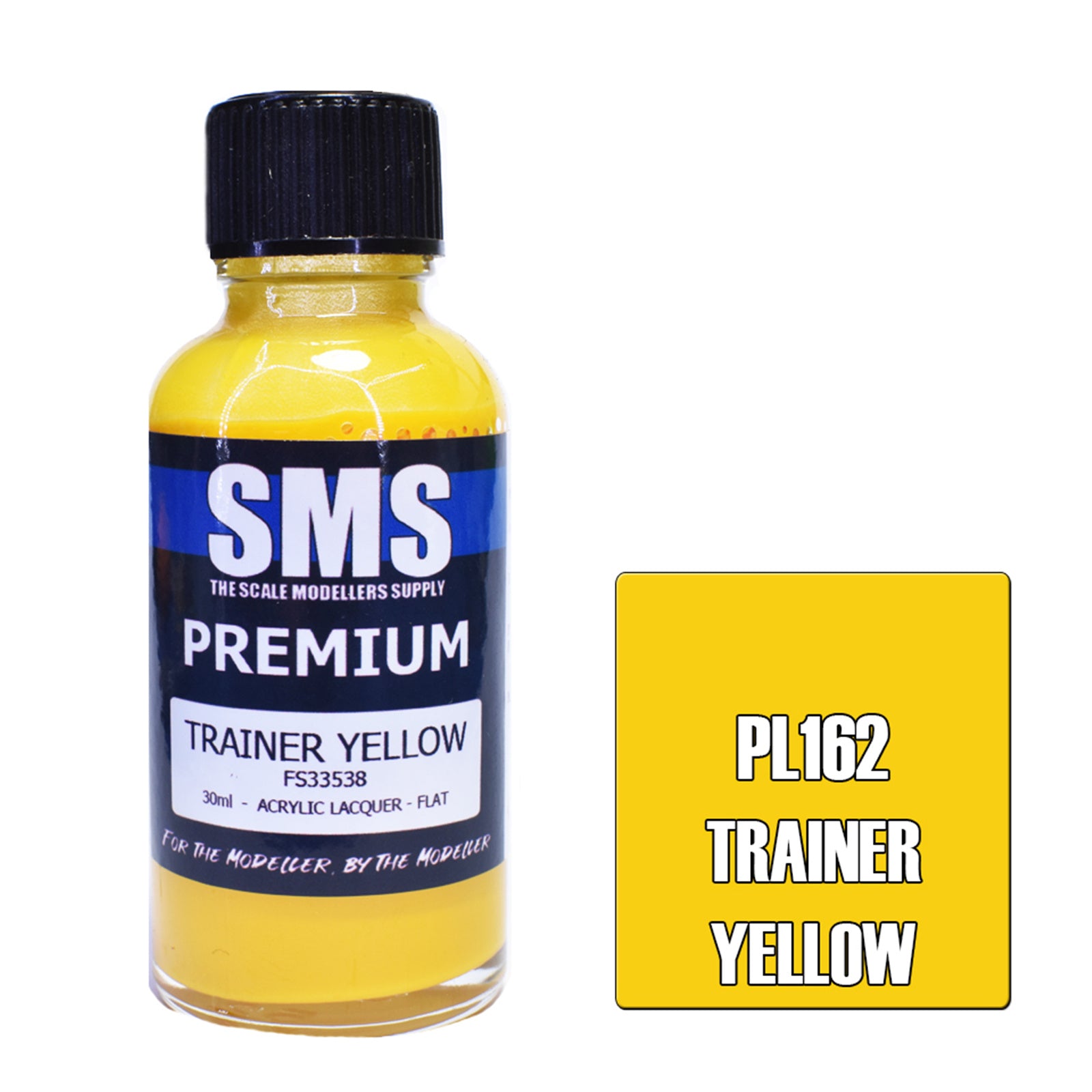 SMS Airbrush Paint 30ML PREMIUM TRAINER YELLOW ACRYLIC LACQUER