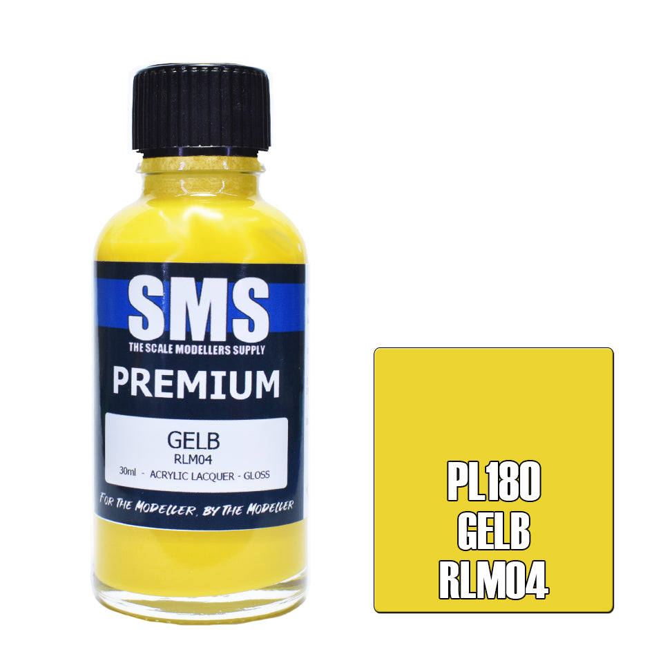 AIR BRUSH PAINT 30ML PREMIUM GELB RLM04 ACRYLIC LACQUER SCALE MODELLERS SUPPLY
