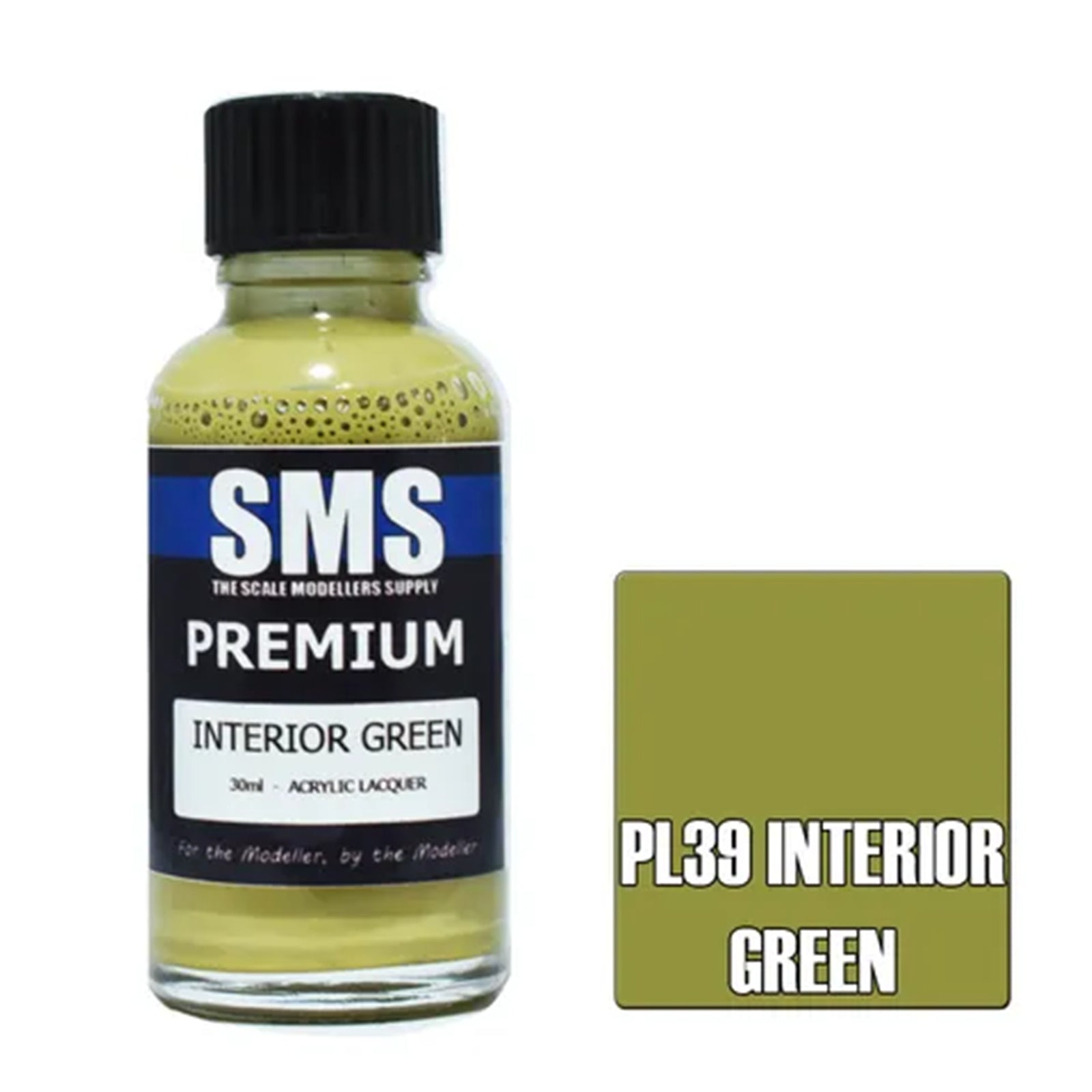 SMS Airbrush Paint 30ML PREMIUM INTERIOR GREEN ACRYLIC LACQUER