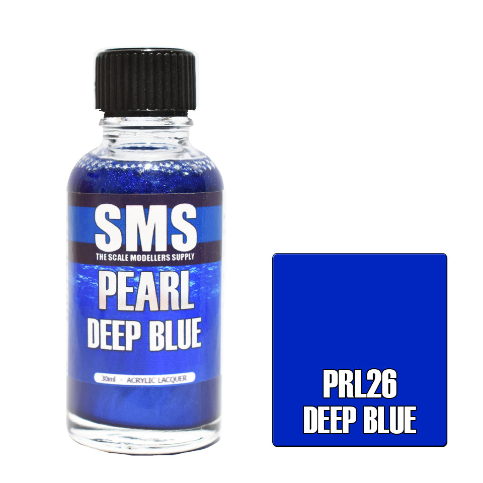 SMS Airbrush paint 30Ml Pearl Deep Blue Acrylic Lacquer Scale Modellers Supply