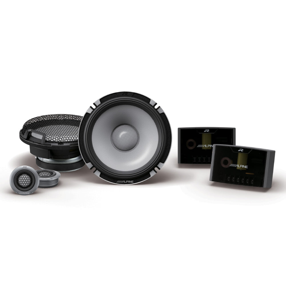 ALPINE R2 SERIES 6.5" PRO COMPONENT SPEAKER 2-WAY 100W RMS PAIR WITH GRILLS