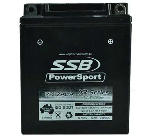 MOTORCYCLE AND POWERSPORTS BATTERY (YB12AL-A) AGM 12V 12AH 250CCA