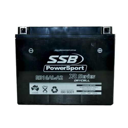 MOTORCYCLE AND POWERSPORTS BATTERY (YB16AL-A2) AGM 12V 16AH 270CCA