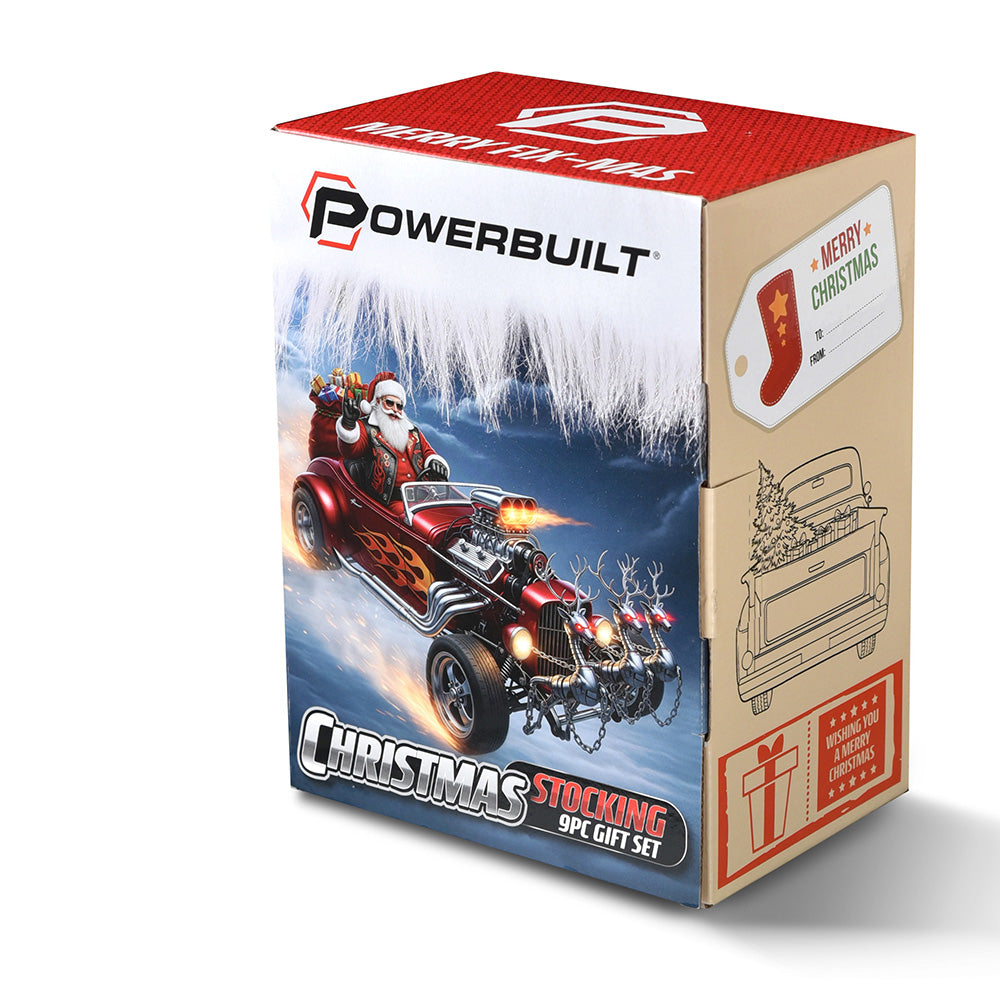 POWERBUILT CHRISTMAS STOCKING 9PC GIFT SET