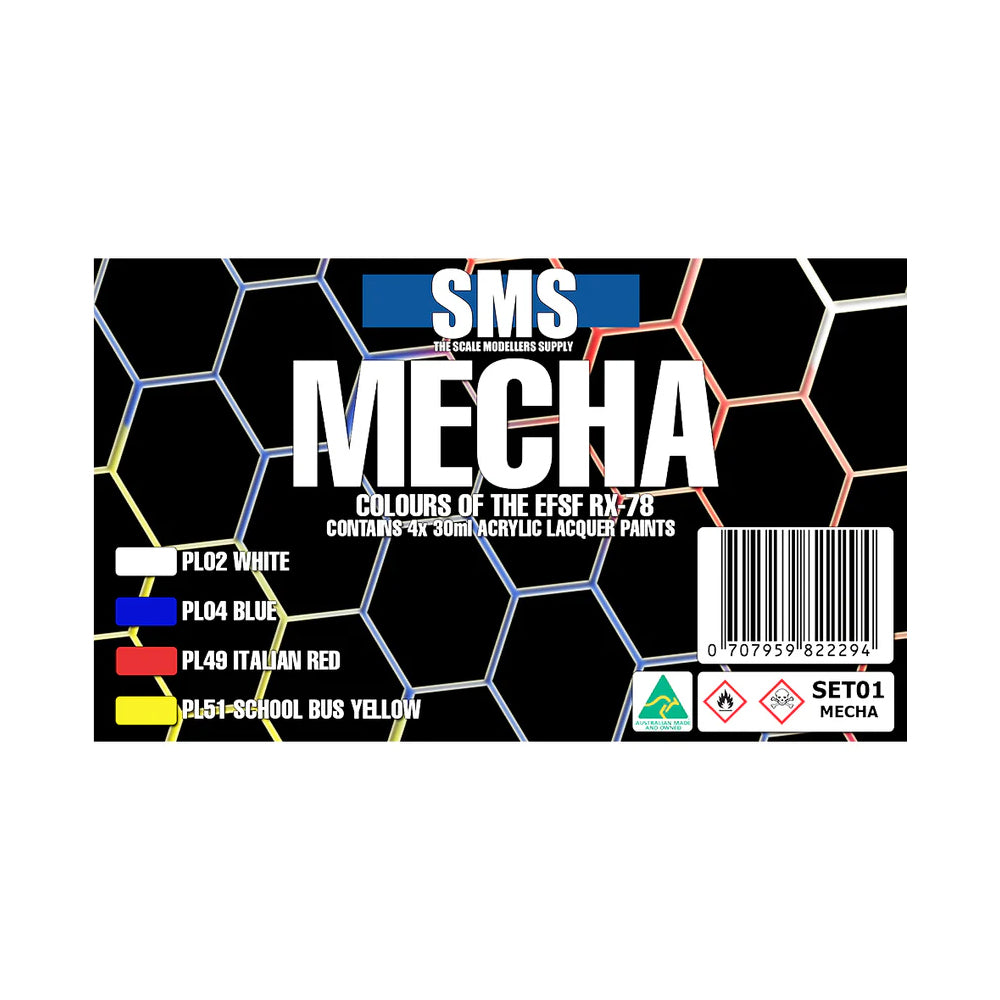 AIRBRUSH PAINT MECHA COLOUR SET SMS
