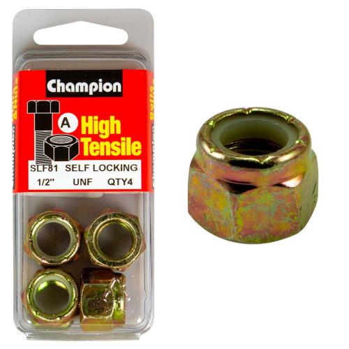 Champion Nyloc Nut Unf 1/2In A - Gr5