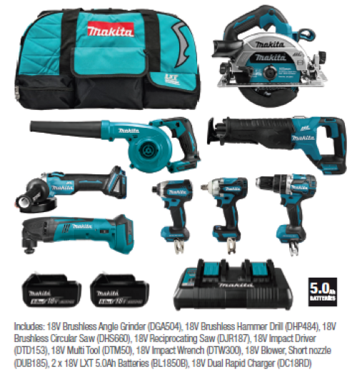 Special Makita 8PC 18V Combo Kit