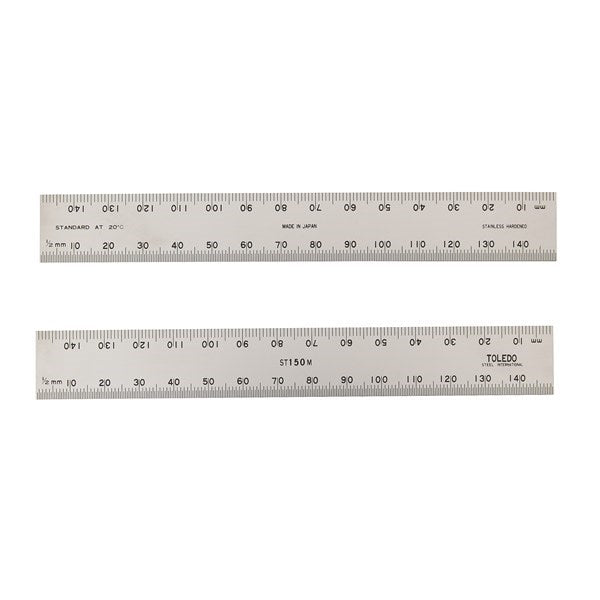 Toledo Stainless Steel Double Sided Rule Metric 300mm