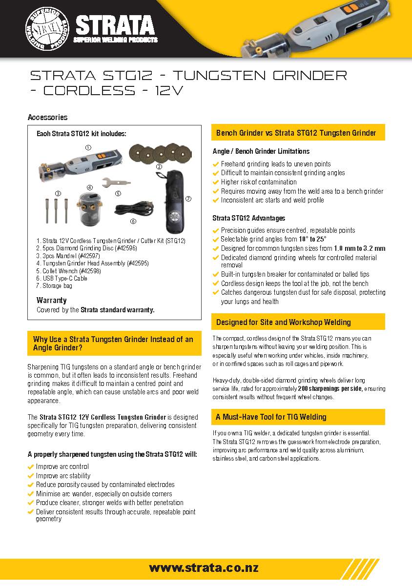 Strata 12V Cordless Tungsten Grinder