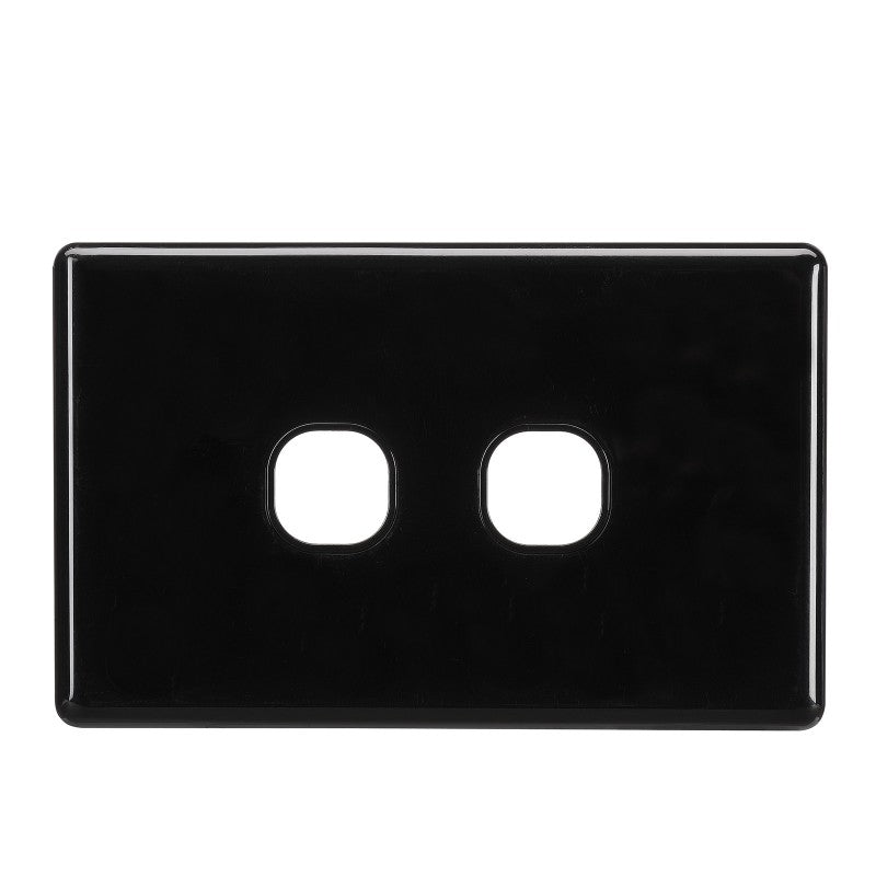 PROJECTA 2 GANG BLANK SWITCH BLACK PK10