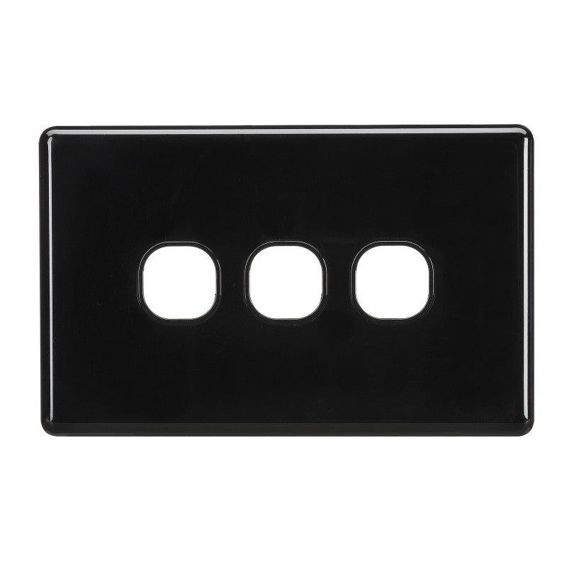 PROJECTA 3 GANG BLANK SWITCH BLACK PK10