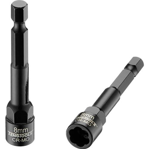 Teng 8mm 1/4in Hex Twist Extractor Cr-Mo