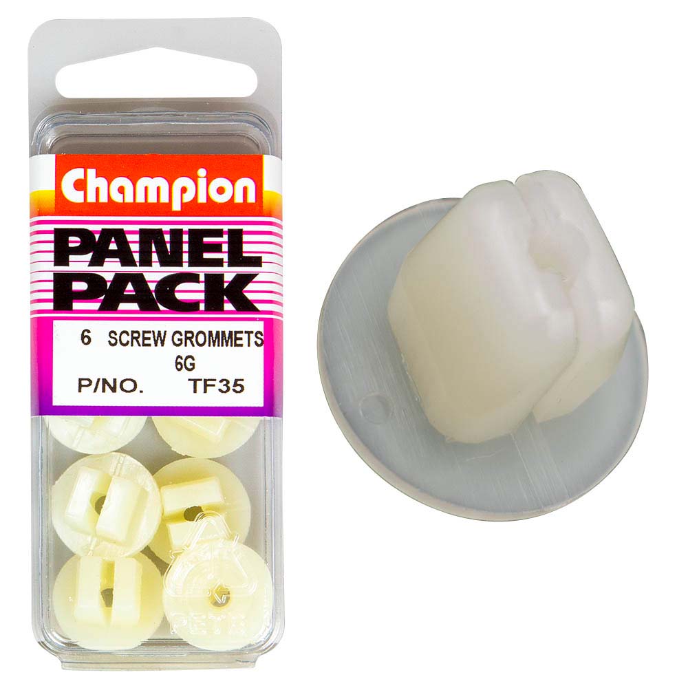 Champion 6G Set Screw Grommet White -6Pk