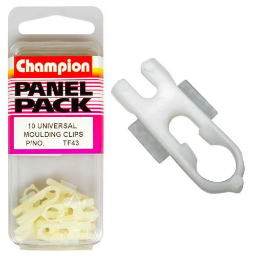 Champion Universal Moulding Clip White -10Pk